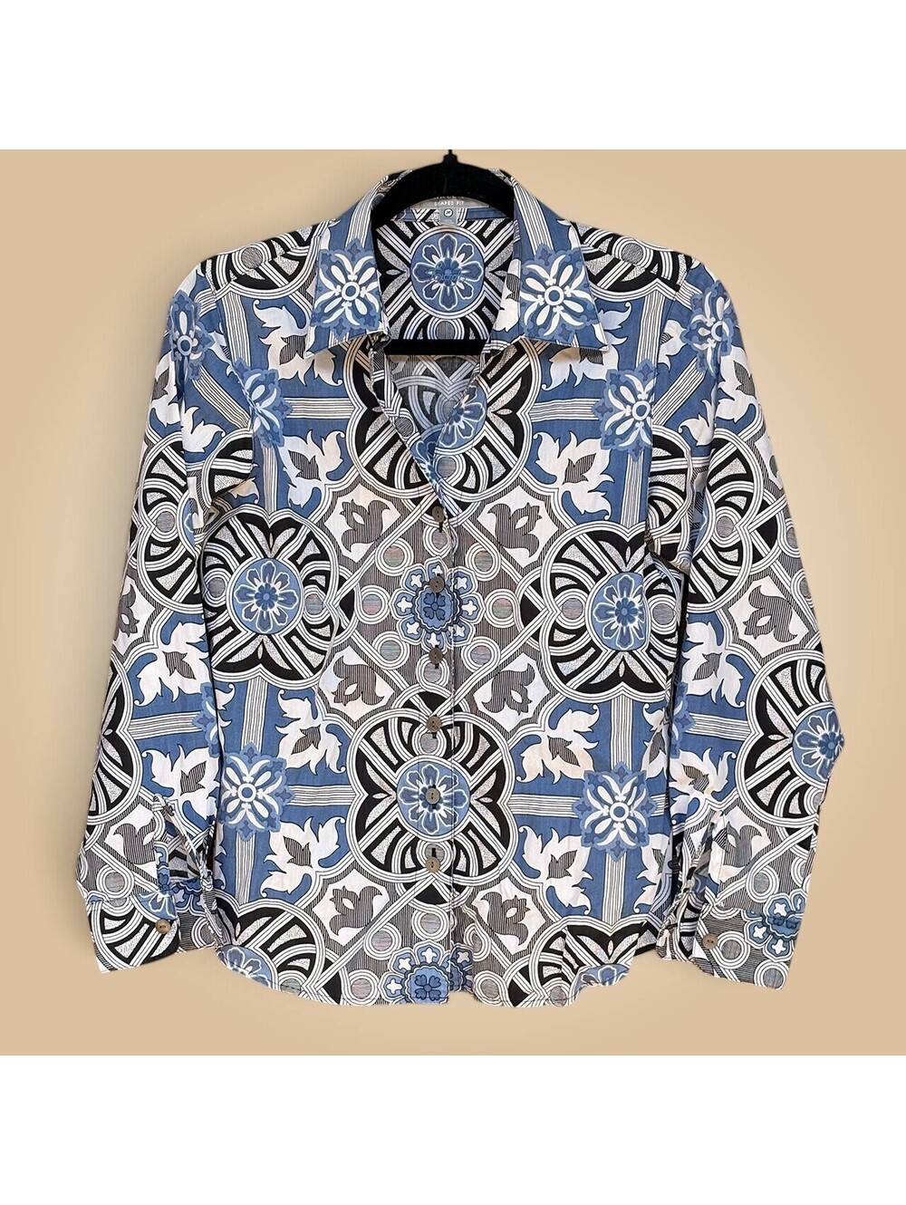 Foxcroft Wrinkle-Free Button-Up | Geo, 2P